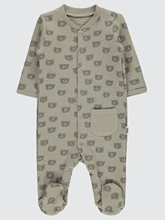 Civil Baby Erkek Bebek Patikli Tulum 1-6 Ay  Vizon