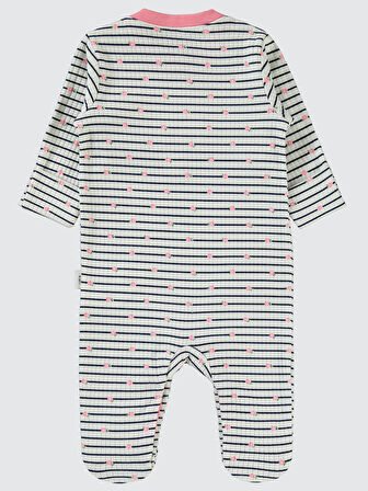 Civil Baby Kız Bebek Patikli Tulum 1-6 Ay Pembe
