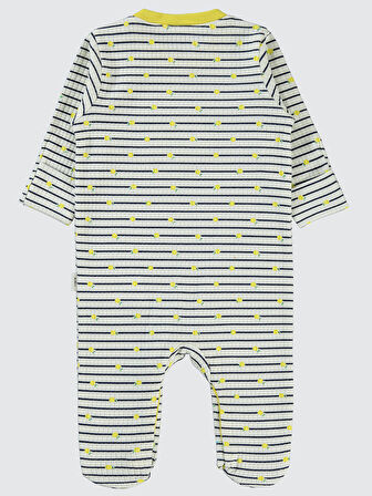 Civil Baby Kız Bebek Patikli Tulum 1-6 Ay Sarı