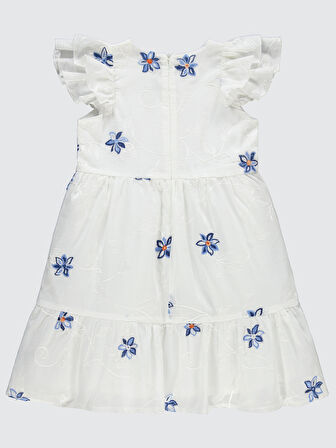 Civil Girls Kız Çocuk Elbise 6-9 Yaş Ekru