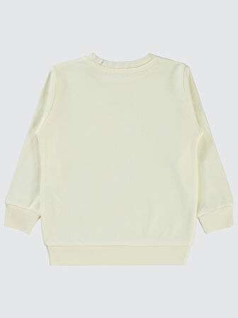 Civil Girls Kız Çocuk Sweatshirt 2-5 Yaş Ekru