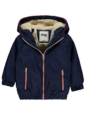 Civil Boys Erkek Çocuk Kapşonlu Mont 2-5 Yaş Lacivert