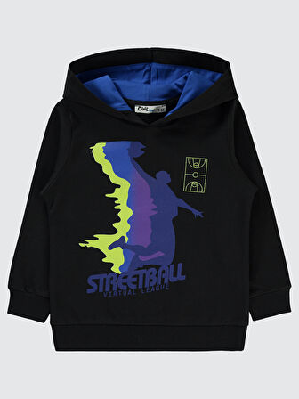 Civil Boys Erkek Çocuk Sweatshirt 2-5 Yaş Siyah