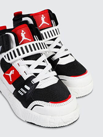 Civil Sport King Erkek Çocuk Uzun Spor Ayakkabı 26-30 Numara Siyah-Kırmızı