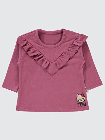 Civil Baby Kız Bebek Sweatshirt 6-18 Ay Gül Kurusu