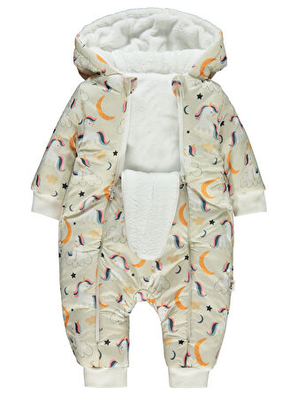 Civil Baby Kız Bebek Astronot Tulum 6-18 Ay Ekru