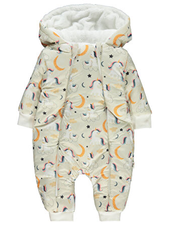 Civil Baby Kız Bebek Astronot Tulum 6-18 Ay Ekru