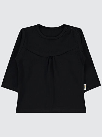 Civil Baby Kız Bebek Penye Sweatshirt 6-18 Ay Siyah