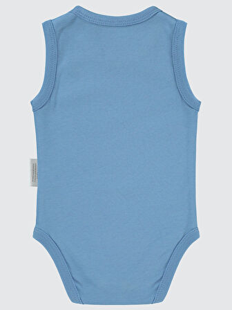 Civil Baby Erkek Bebek Çıtçıtlı Badi 1-18 Ay  Açık İndigo