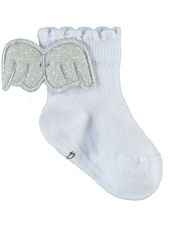 Civil Baby Kız Bebek Çorap 6-18 Ay Beyaz