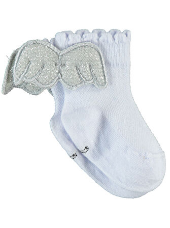 Civil Baby Kız Bebek Çorap 6-18 Ay Beyaz