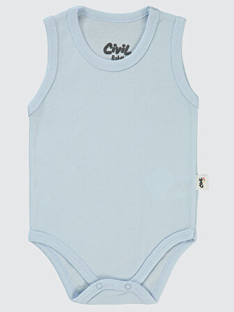 Civil Baby Bebek Çıtçıtlı Badi 3-9 Ay  Mavi