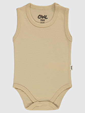 Civil Baby Bebek Çıtçıtlı Badi 12-36 Ay Sütlü Kahve