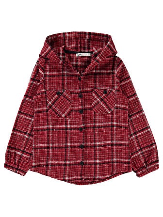 Civil Girls Kız Çocuk Gömlek 6-9 Yaş Bordo