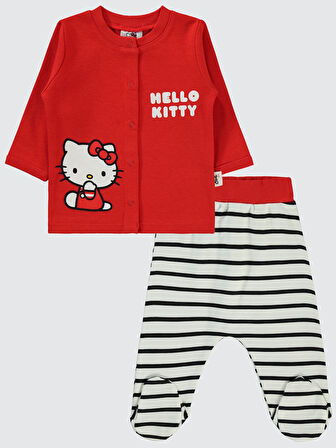 Hello Kitty Kız Bebek Pijama Takımı 1-6 Ay Siyah