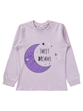Civil Girls Kız Çocuk Pijama Takımı 6-9 Yaş Nazik Lavanta