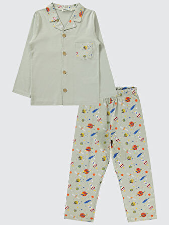 Civil Boys Erkek Çocuk Pijama Takımı 6-9 Yaş Gri