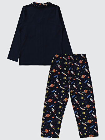 Civil Boys Erkek Çocuk Pijama Takımı 6-9 Yaş Lacivert