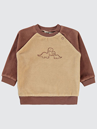 Civil Baby Erkek Bebek Sweatshirt 6-18 Ay Sütlü Kahve