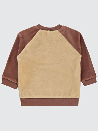 Civil Baby Erkek Bebek Sweatshirt 6-18 Ay Sütlü Kahve