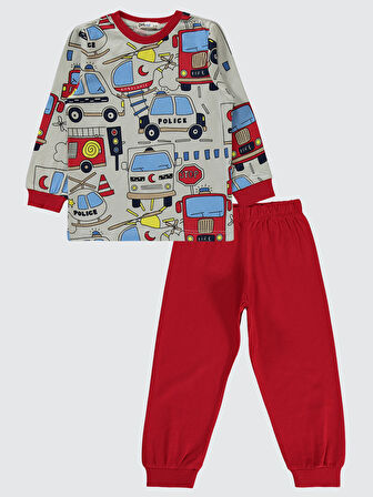 Civil Boys Erkek Çocuk Pijama Takımı 2-5 Yaş Kırmızı