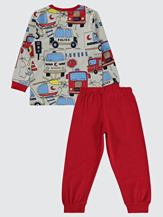 Civil Boys Erkek Çocuk Pijama Takımı 2-5 Yaş Kırmızı