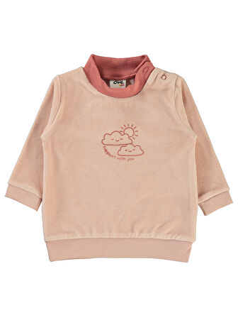 Civil Baby Kız Bebek Sweatshirt 6-18 Ay Pudra