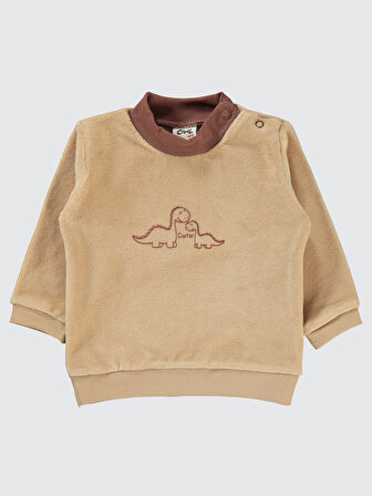 Civil Baby Erkek Bebek Sweatshirt 6-18 Ay Sütlü Kahve