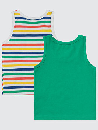 Civil Boys Erkek Çocuk 2'li Atlet Set 2-10 Yaş Yeşil