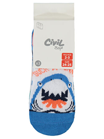 Civil Boys Erkek Çocuk 3'lü Çorap Set 2-12 Yaş Lacivert