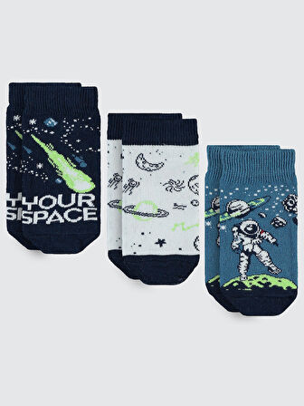 Civil Boys Erkek Çocuk 3'lü Patik Çorap 2-12 Yaş Beyaz