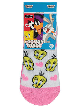Tweety Kız Çocuk 2'li Babet Çorap 2-12 Yaş Pembe