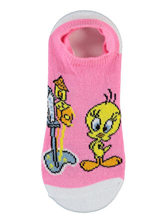 Tweety Kız Çocuk 2'li Babet Çorap 2-12 Yaş Pembe