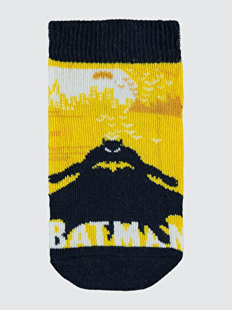 Batman Erkek Çocuk Patik Çorap 2-12 Yaş Sarı
