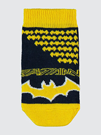 Batman Erkek Çocuk Patik Çorap 2-12 Yaş Sarı