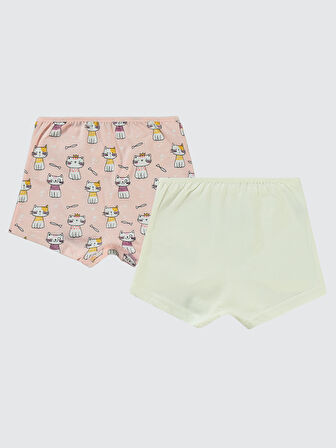 Civil Girls Kız Çocuk 2'li Boxer Set 2-10 Yaş Pembe
