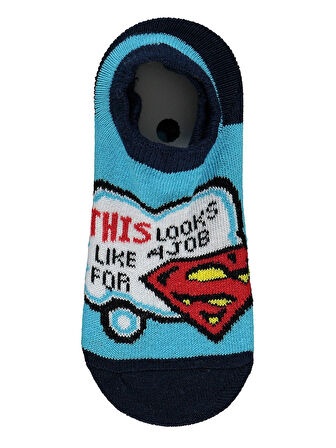 Superman Erkek Çocuk 2'li Babet Çorap 2-12 Yaş Standart