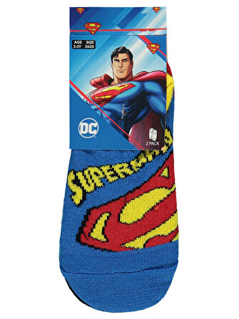 Superman Erkek Çocuk 2'li Babet Çorap 2-12 Yaş Standart
