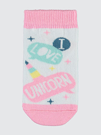 Civil Girls Kız Çocuk 3'lü Patik Çorap 2-12 Yaş Pembe