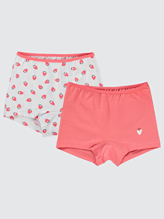 Civil Girls Kız Çocuk 2'li Boxer Set 2-10 Yaş Standart Pembe