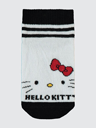 Hello Kitty Kız Çocuk 2'li Patik Çorap 2-12 Yaş Siyah