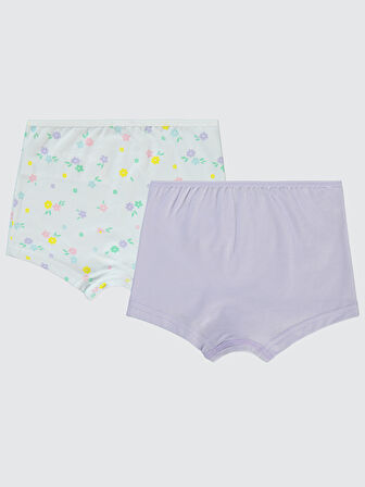 Civil Girls Kız Çocuk 2'li Boxer Set 2-10 Yaş Lila