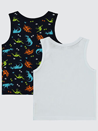 Civil Boys Erkek Çocuk 2'li Atlet Set 2-10 Yaş  Lacivert