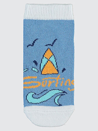 Civil Socks Erkek Çocuk 3'lü Patik Çorap 2-12 Yaş Mavi