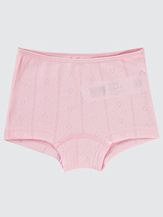 Civil Girls Kız Çocuk 2'li Boxer Set 2-10 Yaş Ekru-Pembe