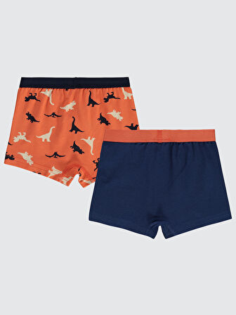 Civil Boys Erkek Çocuk 2'li Boxer Set 2-10 Yaş Turuncu