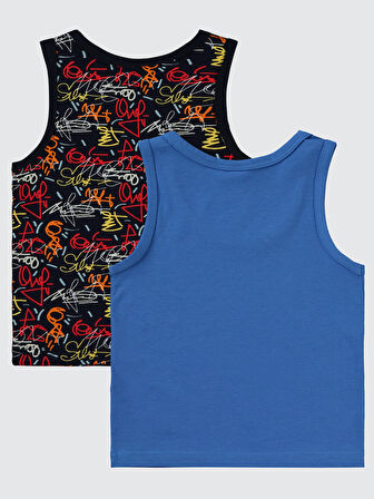 Civil Boys Erkek Çocuk 2'li Atlet Set 2-10 Yaş Mavi