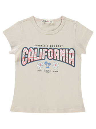 Civil Girls Kız Çocuk Tişört 2-5 Yaş Açık Pudra