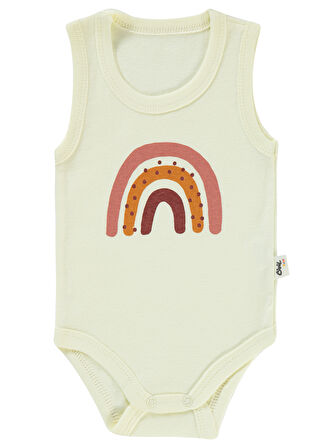 Civil Baby Kız Bebek Çıtçıtlı Badi 1-36 Ay Fildişi 