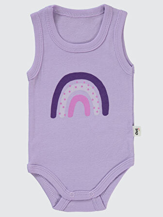 Civil Baby Kız Bebek Çıtçıtlı Badi 1-36 Ay Lila